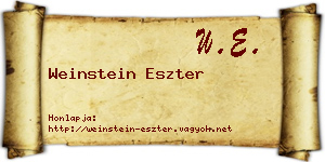 Weinstein Eszter névjegykártya